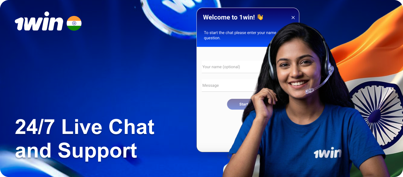 Customer Service - 24/7 Live Chat and Support in 1win India