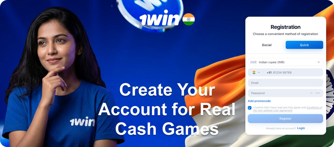 1Win India Sign-Up - Create Your Account for Real Cash Games